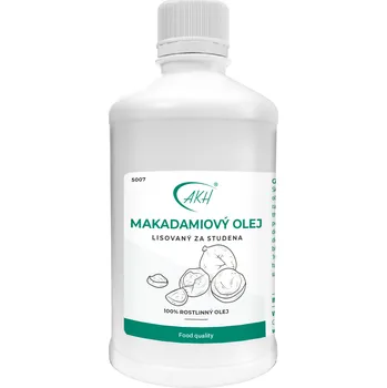 Přisada na vaření a pečení AKH MAKADAMIOVÝ ROSTLINNÝ OLEJ lisovaný za studena 500 ml