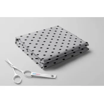 Softshell s beránkem, Černé střední puntíky na světlém podkladu Barva: Šedá