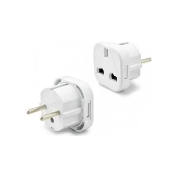 Měnič napětí Cestovní adaptér UK do EU bílá