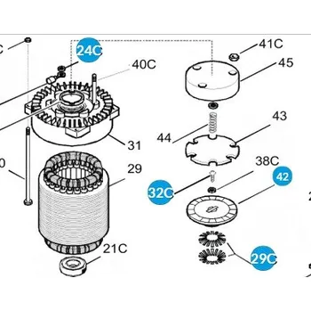 Pohon brány Came 119RIY054 elektrický zámek, brzdový kotouč