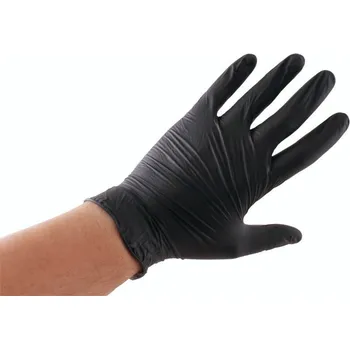 Vyšetřovací rukavice Mercator Medical Rukavice nitrilové - pro styk s potravinami 100ks černé, bezpudrové, vel. M