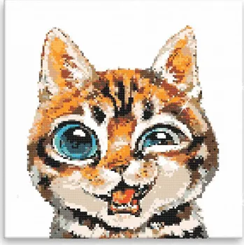 Diamantové malování Diamantové malování - Mrk - 40x40 cm, bez dřevěného rámu - CZ výroba