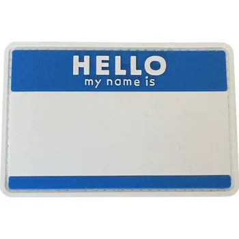 Nášivka WARAGOD nášivka Hello My Name is PVC Patch Blue