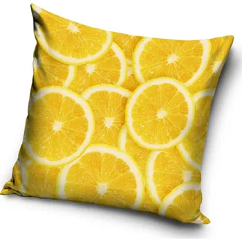Povlak na dekorativní polštářek Povlak na polštářek Žluté Citróny
