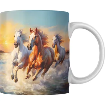 Hrnek 330ml, KONĚ V MOŘI, cena za 1 ks