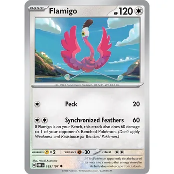 Společenská hra Pokémon karta Flamigo 185/197