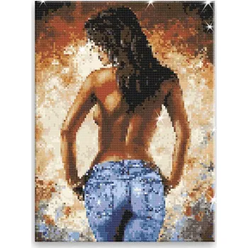 Diamantové malování Diamantové malování - Nahá krása - 30x40 cm, bez dřevěného rámu - CZ výroba