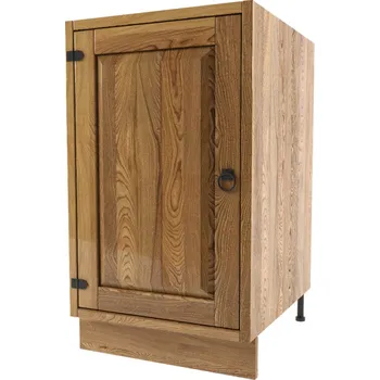 Kuchyňská skříňka Dřevěná kuchyňská skříňka s dvířky KD50 Barevné provedení: Bezbarvý vosk K09, Úchyty: Kování SKANDIANO