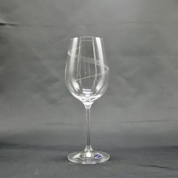 Sklenice VIOLA skleničky na víno s dekorem 350ml /6ks * (Cena za balení 6 kusů)