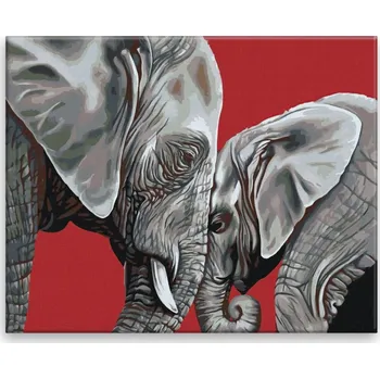 Obraz Obraz na plátně - Sloní láska 02 - 50x40 cm - CZ výroba
