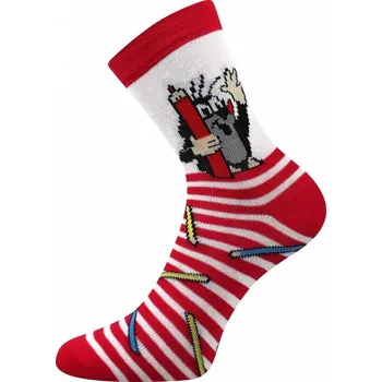 Krtek ponožky Boma mix holka malinová/pastelka vel. 30-34