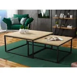 Sada 2 konferenčních stolků Mirlik, Barva: černá / dub craft zlatý MIRJAN 5903211254536