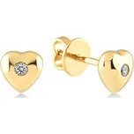 Lillian Vassago Peckové náušnice se srdcem a zirkonem LLV06-GER395