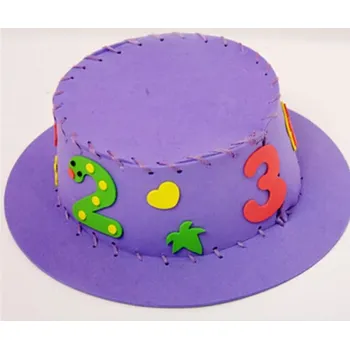 Výtvarná sada Kreativní sada na výrobu klobouku z pěny Fialová