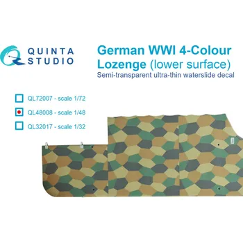 Plastikový model 1/48 German WWI 4-Colour Lozenge (lower surface)