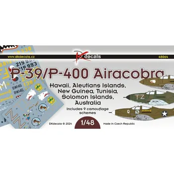 Plastikový model 1/48 P-39/P-400 Airacobra (9x camo)