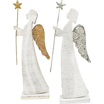 Vánoční dekorace Anděl s hvězdou, 13 x 34 x 5 cm|Ego Dekor