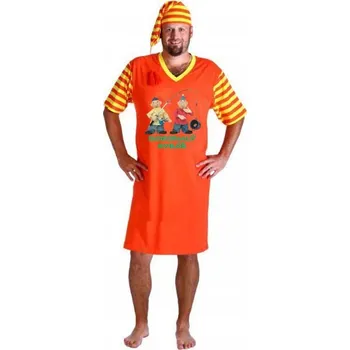 Dámská noční košile Noční košile - Rybáři červeno žlutá - L