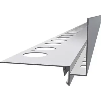 Terasová lišta "NT60" (Terasový profil z kvalitního hliníkového plechu | čelní výška 60 mm | tloušťka 1,7 mm | délka 2500 mm Barva: antracit RAL 7016, světle šedá RAL 7035)