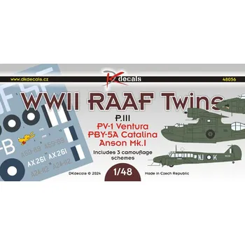 Plastikový model 1/48 WWII RAAF Twins Part III (3x camo)