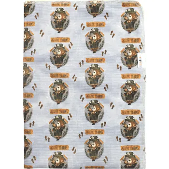 Přebalovací podložka Breberky Přebalovací podložka (PUL) - Detektiv Ted, sv. žlutý velur