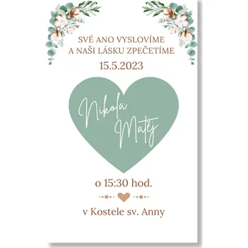 Party nádobí Personal Oznámení - Mint Folk Zvolte množství: od 11 ks do 30 ks