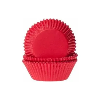 Jednorázové nádobí Papírový košíček na muffiny červený 50ks