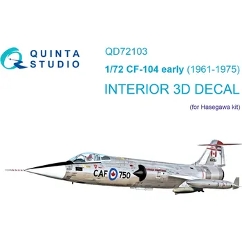 Plastikový model Quinta studio 1/72 CF-104 early 3D-Print.&col.Interior (HAS)