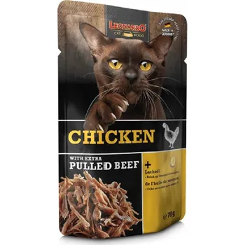 LEONARDO kuřecí + extra trhané hovězí 70g
