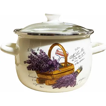 Hrnec Smaltovaný kastrol Levandule 3,5L