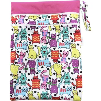 Pytel na pleny Breberky Pytel PUL dvoukomorový - Kočky L