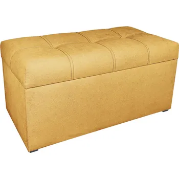 Taburet Taburet Kostka 80 × 40 s úložným prostorem – hořčicový Soro 40
