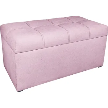 Taburet Taburet Kostka 80 × 40 s úložným prostorem – světle růžový Soro 61