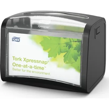 Zásobník na papírové ručníky 272611 Tork Xpressnap stolní zásobník na ubrousky Interfold, 21,6 x 33 cm, kapacita 275 ks, černá, N4