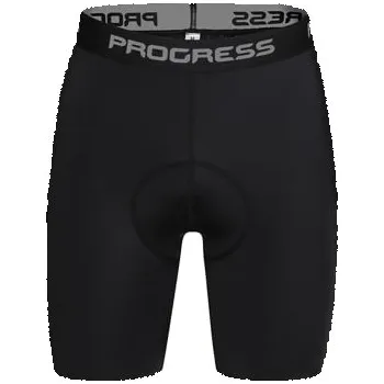Cyklistické oblečení PROGRESS BASICA SHORTS dámské cyklistické kraťasy s vložkou elastické rychleschnoucí černá XL