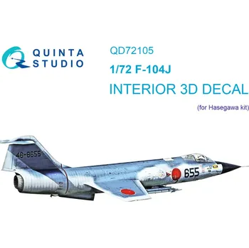 Plastikový model Quinta studio 1/72 F-104J 3D-Print.&col.Interior (HAS)