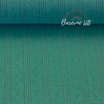 Ajour, úplet s dírkami ZELENKAVÁ (E) (Jarní kolekce LIMITKA 2024)