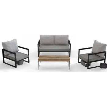 Zahradní sestava Zahradní sedací sestava Lakeithia béžová - 4-místná