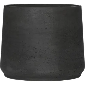 Květináč Patt Black Washed S - Ø 13 cm / V 9,9 cm