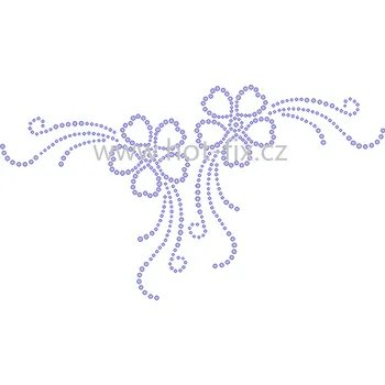 OV034 - výstřih nažehlovací hot-fix kamínková aplikace na textil, rozměry cca 23,9x13,4cm barva: kameny barva 101 Crystal /stříbrná