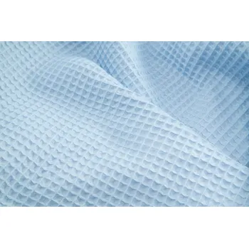 Vaflovina 100% bavlna - světle modrá - šířka 155 cm