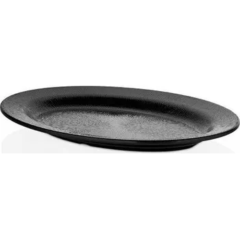 Talíř MELAMÍNOVÝ OVÁLNÝ TALÍŘ KULSAN NOVA 51X36CM ČERNÝ