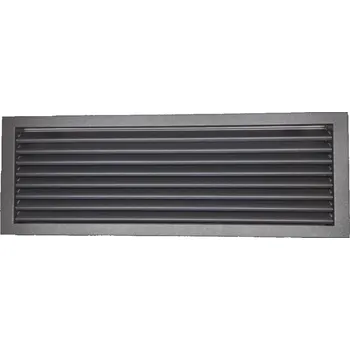 Větrací mřížka LAgrid s.r.o. Krbová rovná lamelová mřížka 70x21 Exteriér Stříbrná