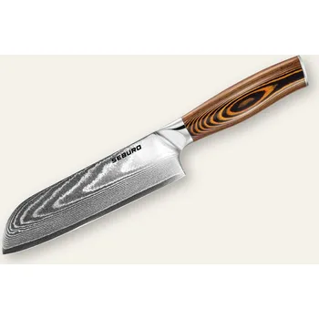 Kuchyňský nůž Santoku nůž Seburo SUBAJA Damascus 175mm