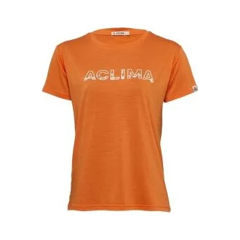 Dámské tričko Aclima LightWool Tee Logo Women Orange Tiger oranžová L