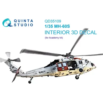 Plastikový model Quinta studio 1/35 MH-60S 3D-Print.&col.Interior (ACAD)