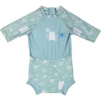 Kojenecké plavky Splash About Plavky Happy Nappy UV obleček 3/4 rukáv Sunny Bear Vel. L (6-14 měs.)