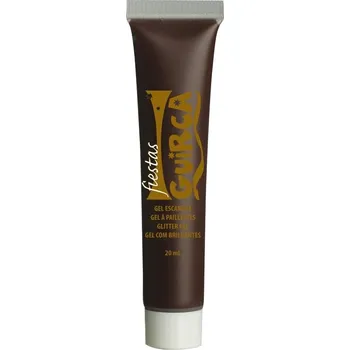 Karnevalový doplněk Guirca Barva na obličej v tubě hnedá 20 ml