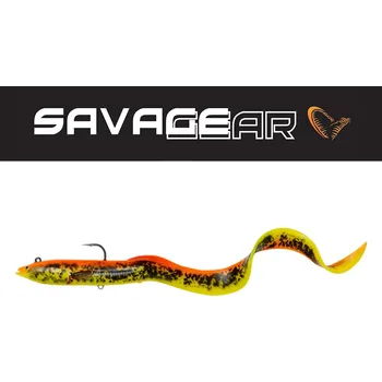 Umělá nástraha SAVAGE GEAR - Umělá nástraha 4D Real eel s háčkem a trojháčkem 20cm / 38g - Golden ambulance