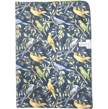 Přebalovací podložka Breberky Přebalovací podložka (PUL) - Papoušek Indigo, limetkový velur